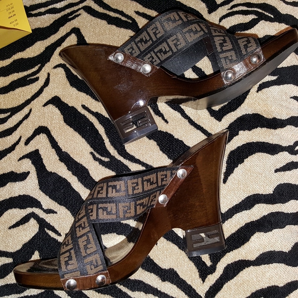 Fendi | Zoccolo Nastro Zucca
